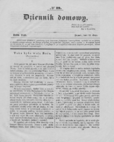 Dziennik Domowy. 1840. T.1. Nr 19