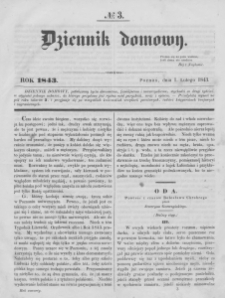 Dziennik Domowy. 1843. T. 4. Nr 3