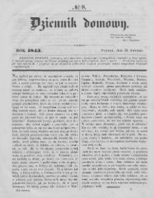Dziennik Domowy. 1843. T. 4. Nr 8