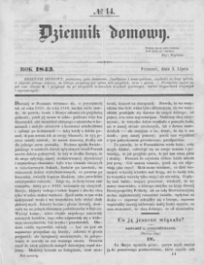 Dziennik Domowy. 1843. T. 4. Nr 14