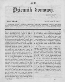 Dziennik Domowy. 1843. T. 4. Nr 15