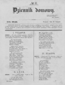 Dziennik Domowy. 1843. T. 4. Nr 17