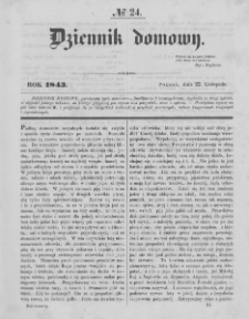 Dziennik Domowy. 1843. T. 4. Nr 24