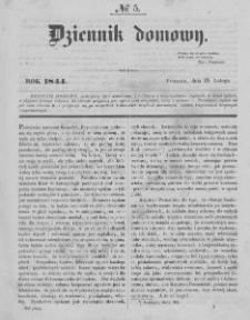 Dziennik Domowy. 1844. T. 5. Nr 5