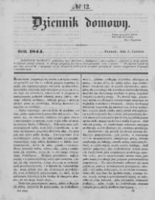 Dziennik Domowy. 1844. T. 5. Nr 12