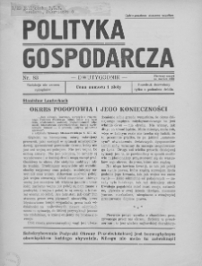 Polityka Gospodarcza 1939 marzec nr 83