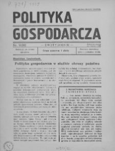 Polityka Gospodarcza 1939 lipiec 91/92