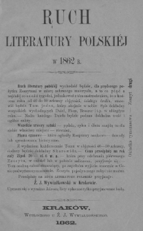 Ruch Literatury Polskiej. 1862. T. 1, z. 2
