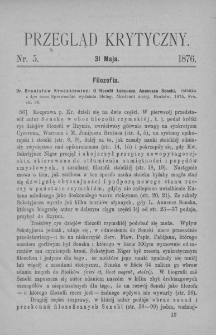 Przegląd Krytyczny. 1876. Nr 5