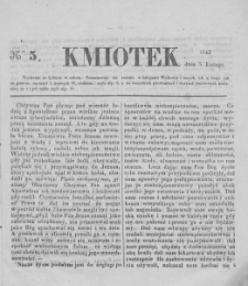 Kmiotek. Pismo czasowe do czytania dla wiejskiego i miejskiego ludu przeznaczone. 1842. Nr 5