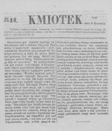 Kmiotek. Pismo czasowe do czytania dla wiejskiego i miejskiego ludu przeznaczone. 1842. Nr 14