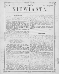 Niewiasta : pismo poświęcone płci pięknej. R. 1. 1860. Nr 9