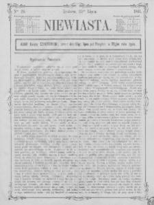 Niewiasta : pismo poświęcone płci pięknej. R. 2. 1861. Nr 29