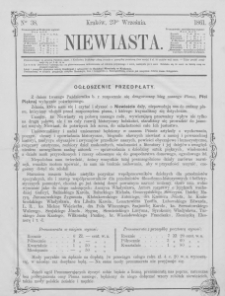 Niewiasta : pismo poświęcone płci pięknej. R. 2. 1861. Nr 38