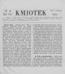 Kmiotek. Pismo czasowe do czytania dla wiejskiego i miejskiego ludu przeznaczone. 1848. Nr 2