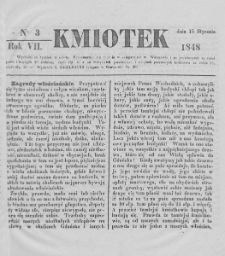 Kmiotek. Pismo czasowe do czytania dla wiejskiego i miejskiego ludu przeznaczone. 1848. Nr 3