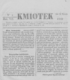 Kmiotek. Pismo czasowe do czytania dla wiejskiego i miejskiego ludu przeznaczone. 1848. Nr 4