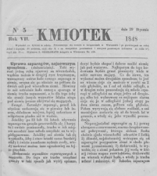 Kmiotek. Pismo czasowe do czytania dla wiejskiego i miejskiego ludu przeznaczone. 1848. Nr 5