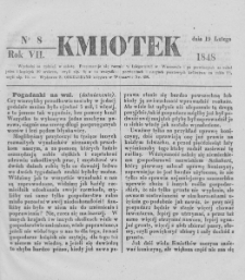 Kmiotek. Pismo czasowe do czytania dla wiejskiego i miejskiego ludu przeznaczone. 1848. Nr 8