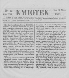 Kmiotek. Pismo czasowe do czytania dla wiejskiego i miejskiego ludu przeznaczone. 1848. Nr 12