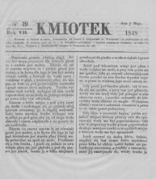 Kmiotek. Pismo czasowe do czytania dla wiejskiego i miejskiego ludu przeznaczone. 1848. Nr 19