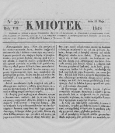 Kmiotek. Pismo czasowe do czytania dla wiejskiego i miejskiego ludu przeznaczone. 1848. Nr 20