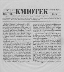 Kmiotek. Pismo czasowe do czytania dla wiejskiego i miejskiego ludu przeznaczone. 1848. Nr 21
