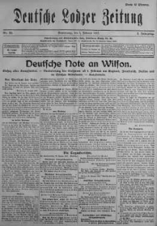 Deutsche Lodzer Zeitung 1 luty 1917 nr 30