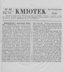Kmiotek. Pismo czasowe do czytania dla wiejskiego i miejskiego ludu przeznaczone. 1848. Nr 43