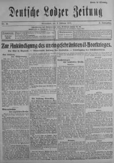 Deutsche Lodzer Zeitung 3 luty 1917 nr 32