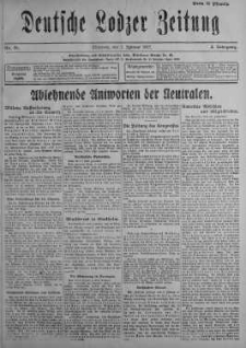 Deutsche Lodzer Zeitung 7 luty 1917 nr 36