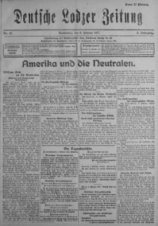 Deutsche Lodzer Zeitung 8 luty 1917 nr 37