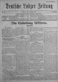 Deutsche Lodzer Zeitung 9 luty 1917 nr 38