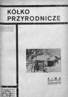 Kółko Przyrodnicze: czasopismo dla młodych miłośników przyrody zima 1935 z. 4