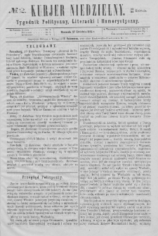 Kurjer Niedzielny : tygodnik polityczny, literacki i humorystyczny. 1862, no 2