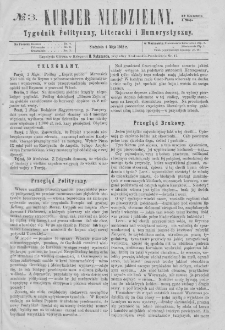 Kurjer Niedzielny : tygodnik polityczny, literacki i humorystyczny. 1862, no 3