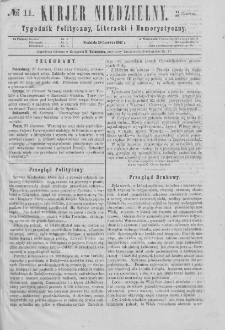 Kurjer Niedzielny : tygodnik polityczny, literacki i humorystyczny. 1862, no 11