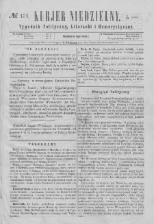 Kurjer Niedzielny : tygodnik polityczny, literacki i humorystyczny. 1862, no 13