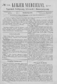 Kurjer Niedzielny : tygodnik polityczny, literacki i humorystyczny. 1862, no 14