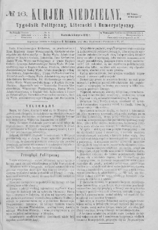 Kurjer Niedzielny : tygodnik polityczny, literacki i humorystyczny. 1862, no 16