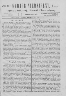 Kurjer Niedzielny : tygodnik polityczny, literacki i humorystyczny. 1862, no 19