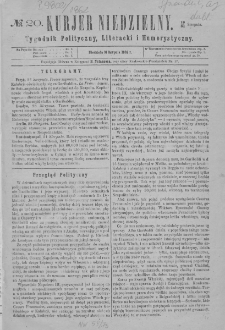 Kurjer Niedzielny : tygodnik polityczny, literacki i humorystyczny. 1862, no 20