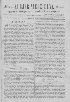 Kurjer Niedzielny : tygodnik polityczny, literacki i humorystyczny. 1862, no 24