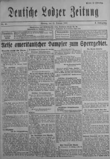Deutsche Lodzer Zeitung 12 luty 1917 nr 41