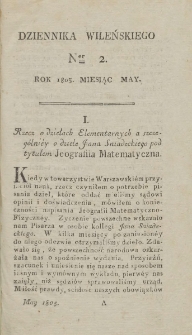 Dziennik Wileński 1805. Nr 2