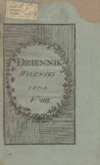 Dziennik Wileński 1805. Nr 8