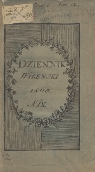 Dziennik Wileński 1805. Nr 9