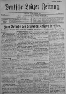 Deutsche Lodzer Zeitung 14 luty 1917 nr 43