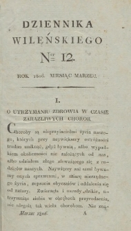 Dziennik Wileński 1806. Nr 12