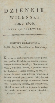 Dziennik Wileński 1806. Czerwiec